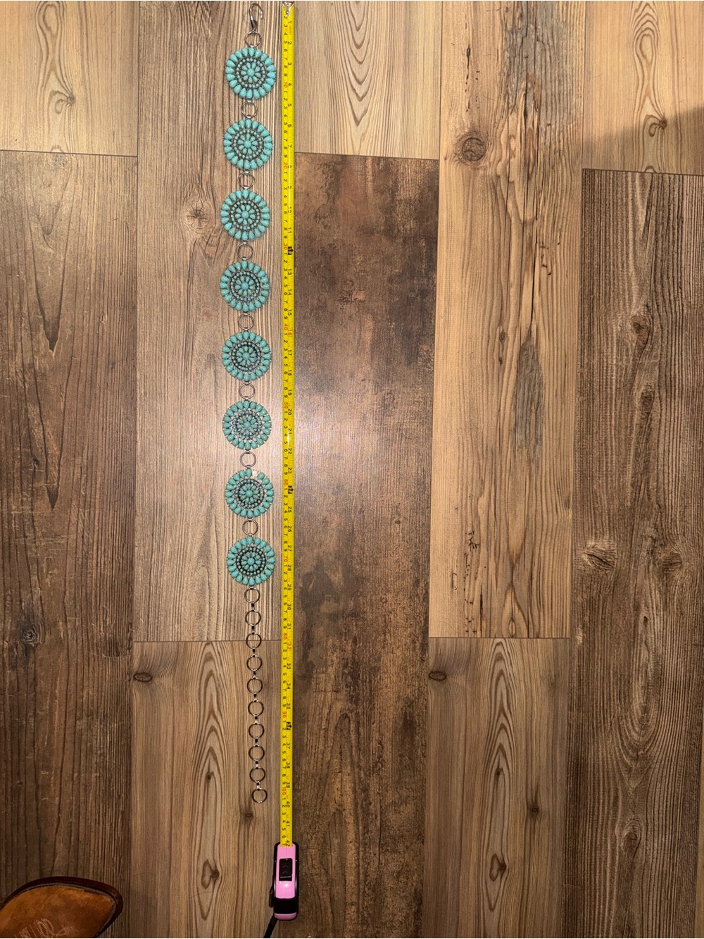 Turquoise Floral Metal Wall Hanging Decor